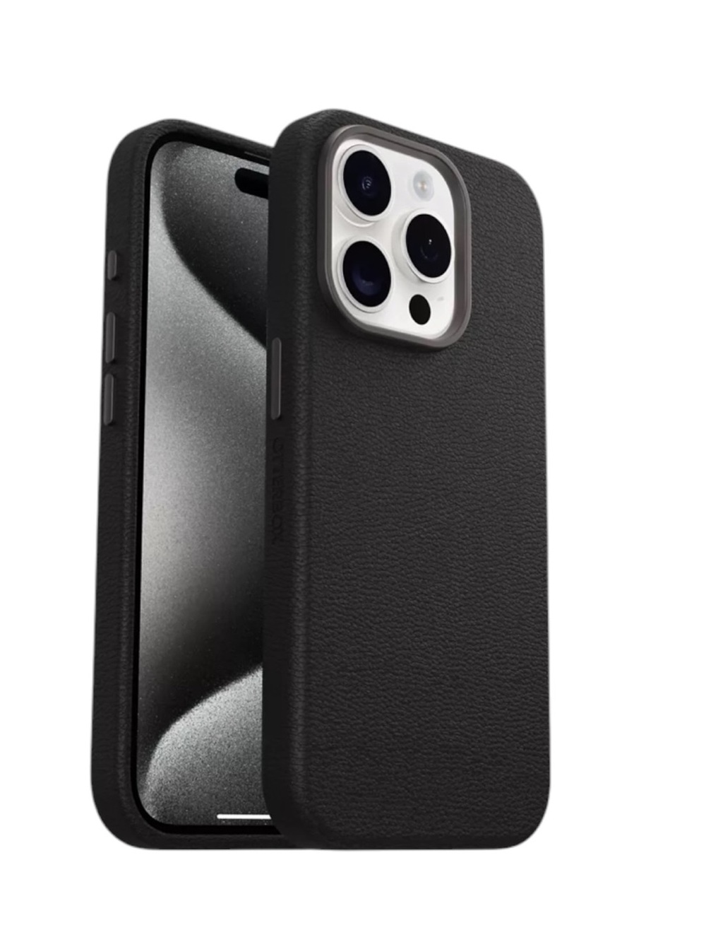 OtterBox Symmetry Cactus Leather MagSafe Case iPhone 15 Pro Black New